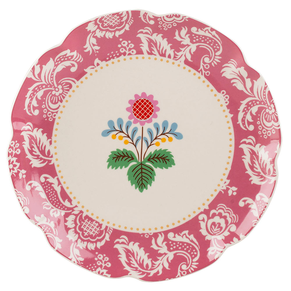 Festival Folk Pink Side Plate-0 Festival Folk Pink Side Plate-0