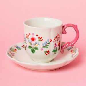 Festival Folk Tea Cup And Saucer