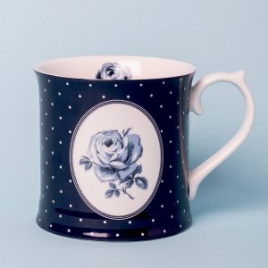 Vintage Indigo Blue Spot Tankard Mug