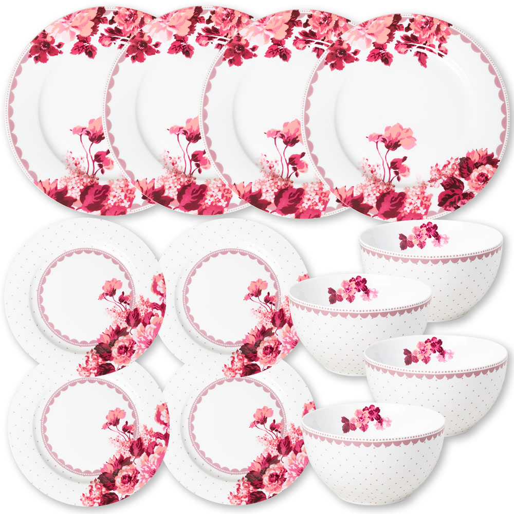 JOSIES-BLUSH-DINNERWARE-SET josie's blush set of 4 dinnerware set