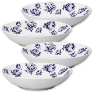 Vintage Indigo Set Of 4 Pasta Bowls